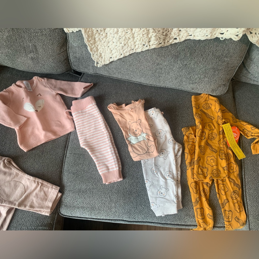 Girls matching sets, 9 months to 24 months